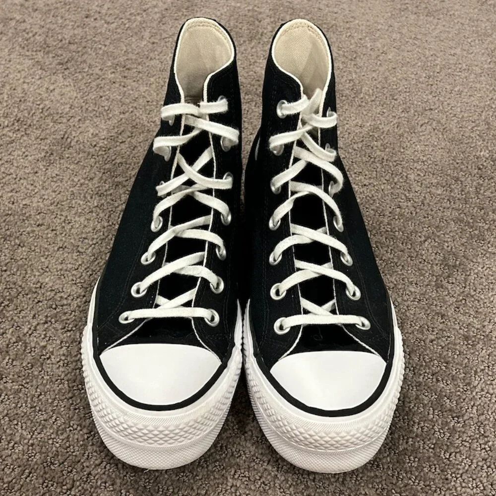 Chuck Taylor All Star Lift Platform Canvas Women's Shoe - Black - Picture 4 of 5